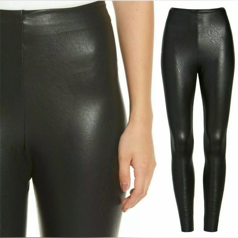 COMMANDO FAUX LEATHER LEGGINGS WOMEN'S BLACK SIZE S